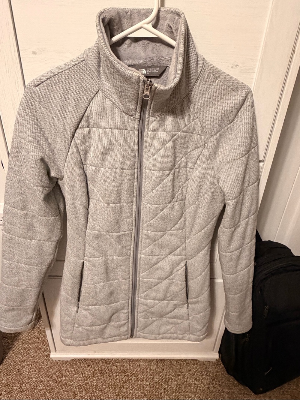 The North Face Light Gray Quilted Women's Puffer Jacket